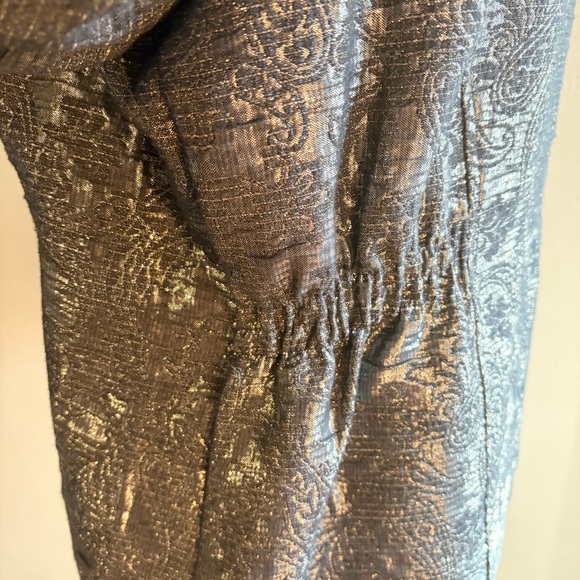 Alfred Dunner Silver Gray Metallic Paisley Blazer Jacket 3/4 Sleeve Shimmer 14P - Picture 9 of 15